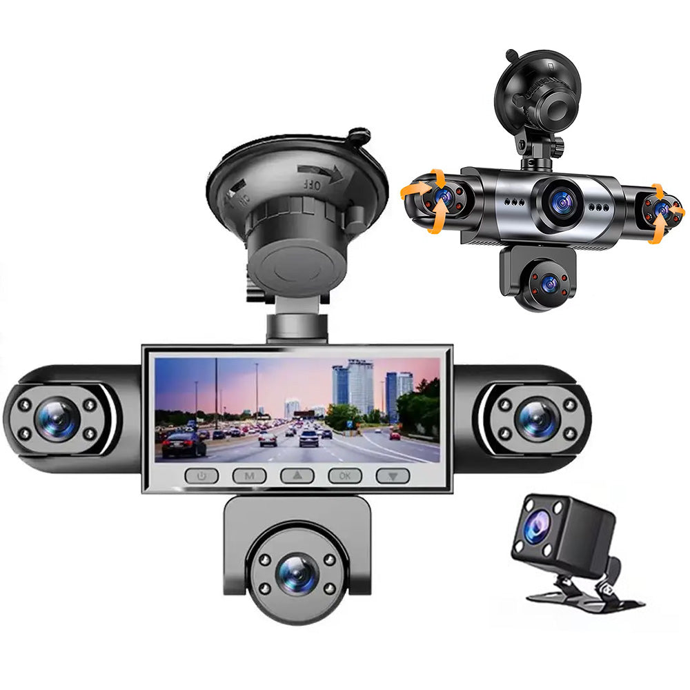 5 Channel WiFi 1080P Dash Cam Front Rear Left Right Interior for Cars