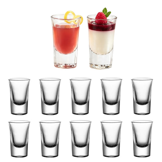12 PCS Heavy Base Shot Glasses 30ml Thickened Glass Tumbler for Whiskey Vodka Tasting