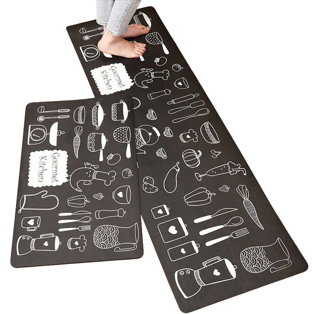 2-Piece Kitchen Floor Mat Set