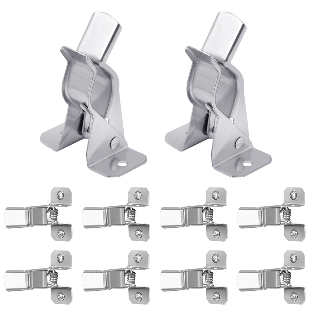 10 Pack Wall Mount Spring Grip Broom Tool Holder Storage Rack with Screws