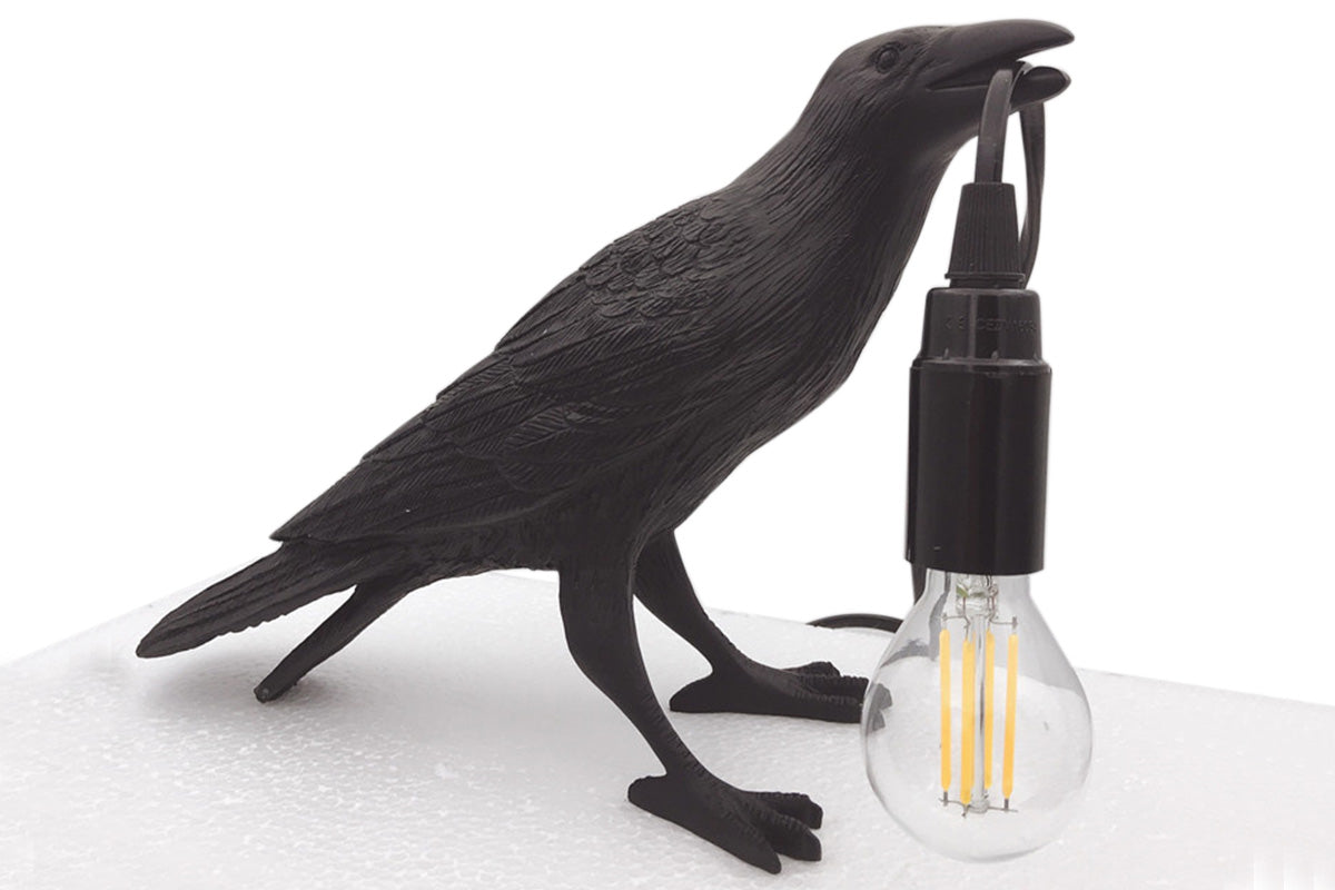USB Crow Lamp Gothic Lamp Halloween Decor for Bedside Bedroom