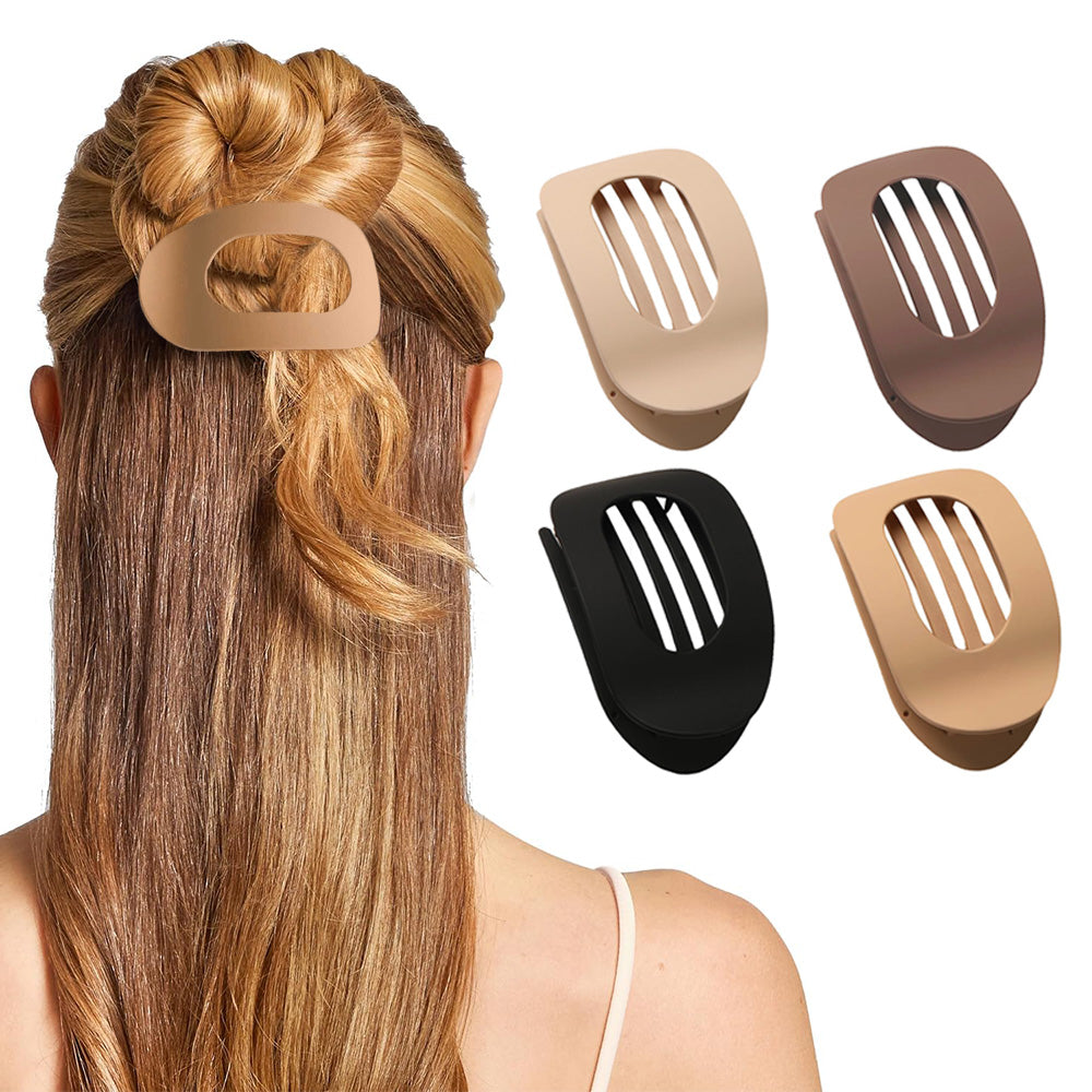 4Pcs Flat Hair Clips Claw Clips for Women and Girls French Clip