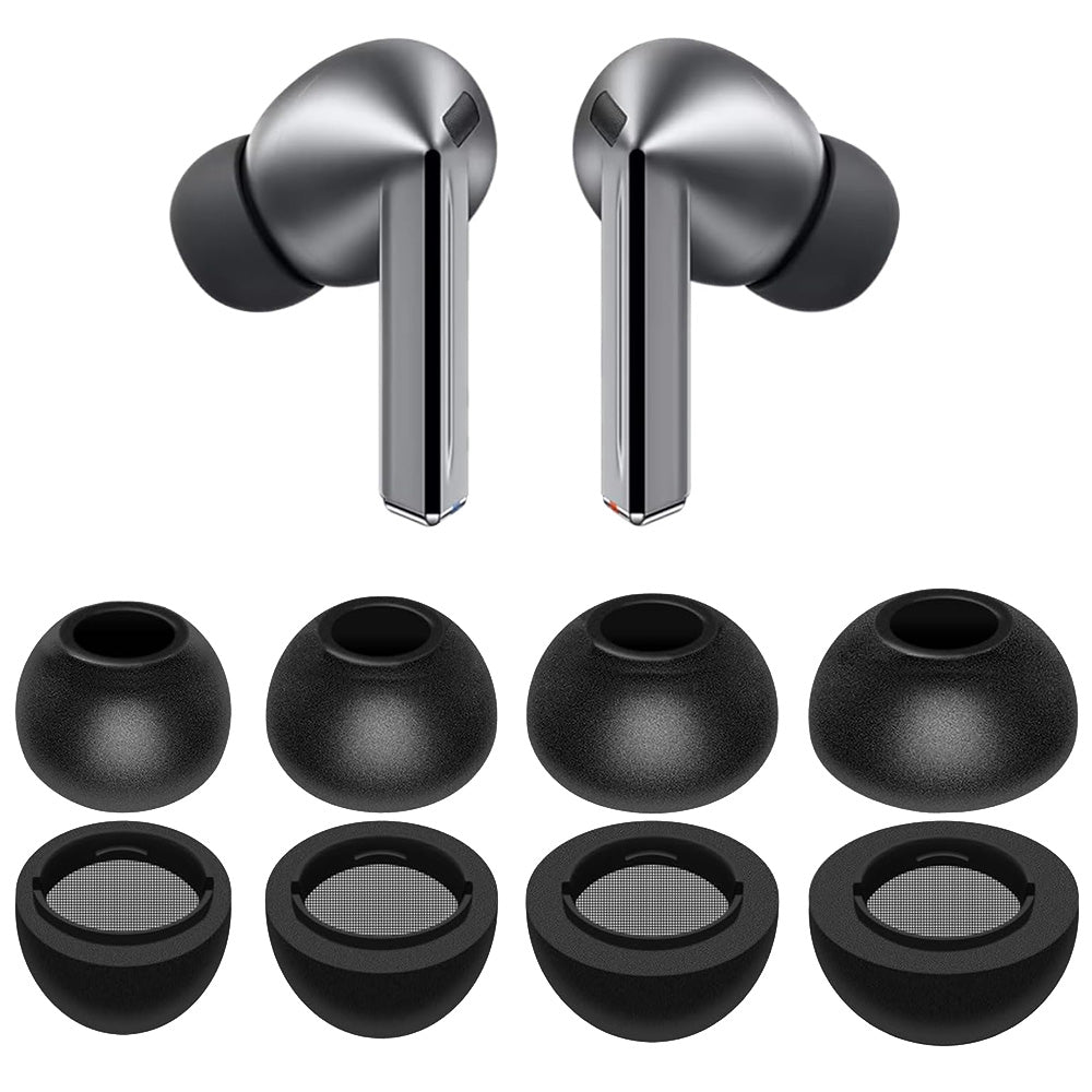 8 Pcs Memory Foam Ear Tips for Samsung Galaxy Buds 4 Pro Black