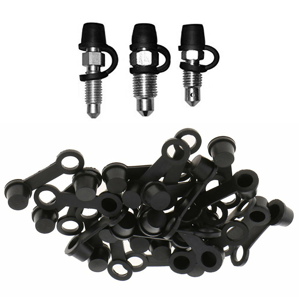 40 Pack Universal Rubber Brake Bleeder Screw Dust Caps for Cars Motorcycles