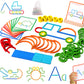 142Pcs Wooden Pattern Blocks Set with Sticks and Rings Brain Teaser Toys