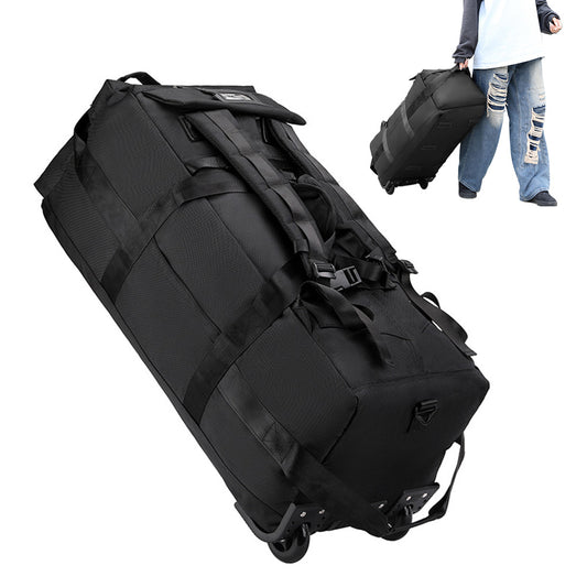 90 L Foldable Oxford Rolling Duffle Travel Bag with 3 Carry Modes