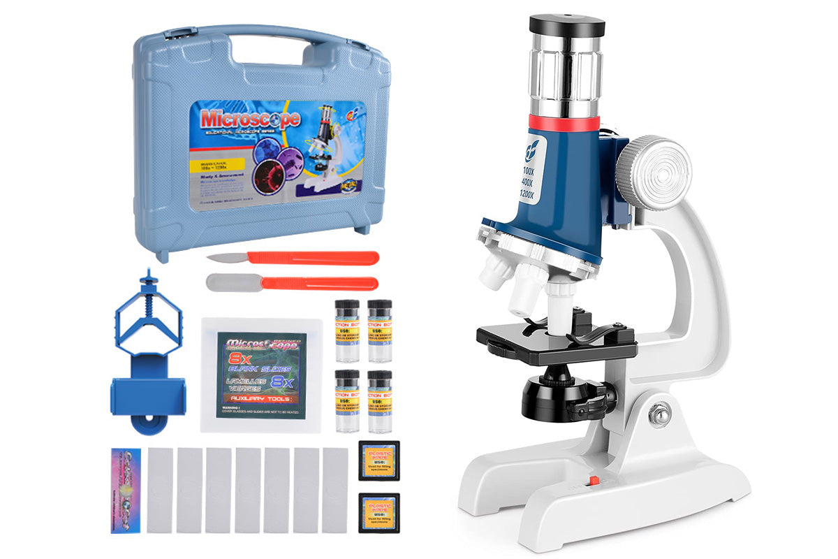 Microscope Kit Magnification Science Experiment Toy for Little Ones Ages 6