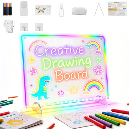 LED Light Up Drawing Board for Little Ones 6 Modes 8 Colors Birthday Gift