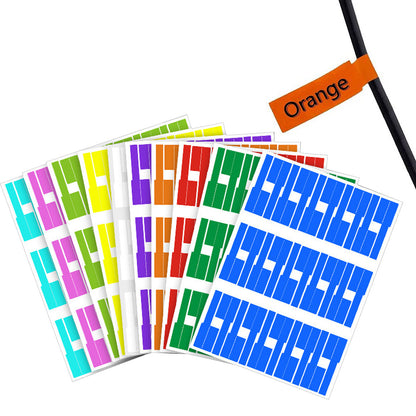900 PCS Cable Labels with 10 Colors Self Adhesive Wire Markers for Network Power Cord