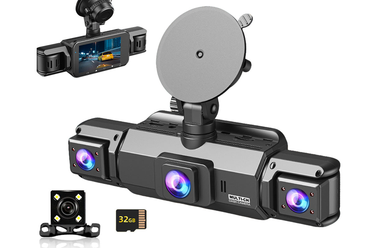 4 Channel Dashcam Front Rear Left Right Car Camera with App Control