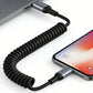 USB C To C Cable Car Coiled Type C Charging Cable For iPhone Samsung