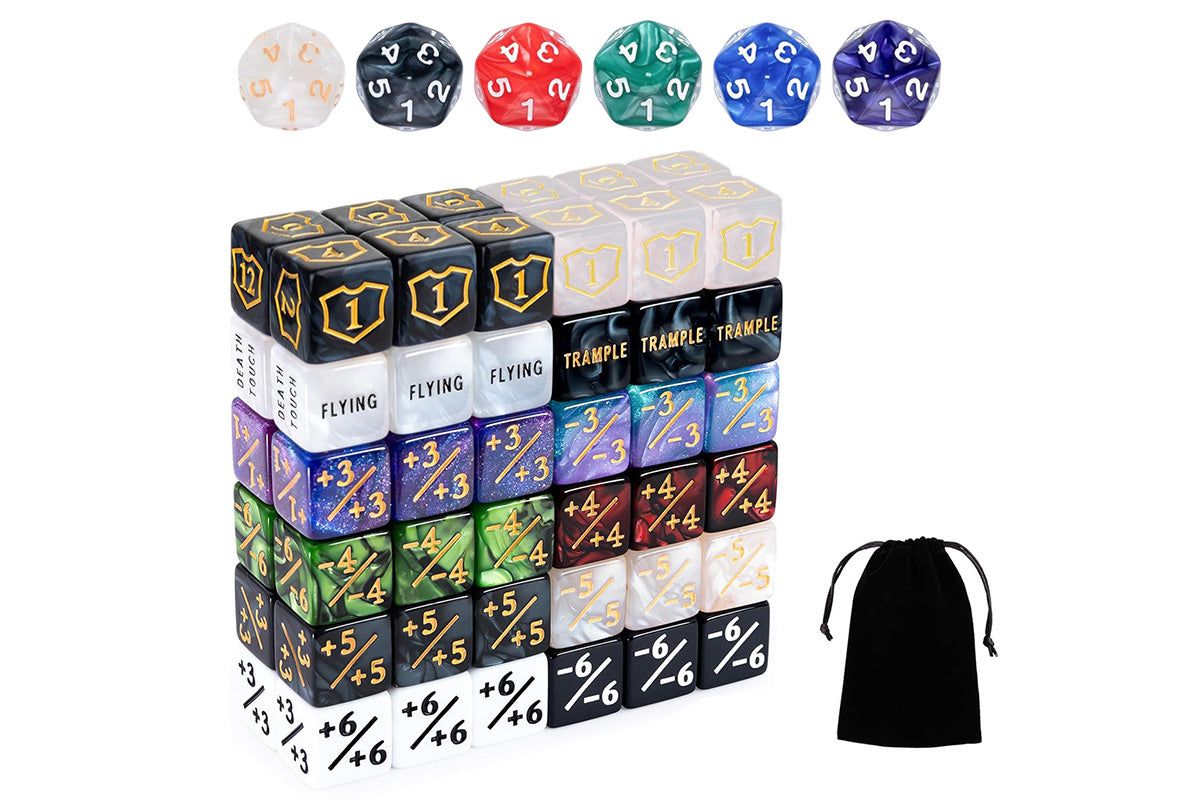 78 Pcs MTG Dice Set Card Game Accessories With Velvet Bag