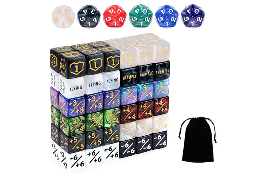 78 Pcs MTG Dice Set Card Game Accessories With Velvet Bag