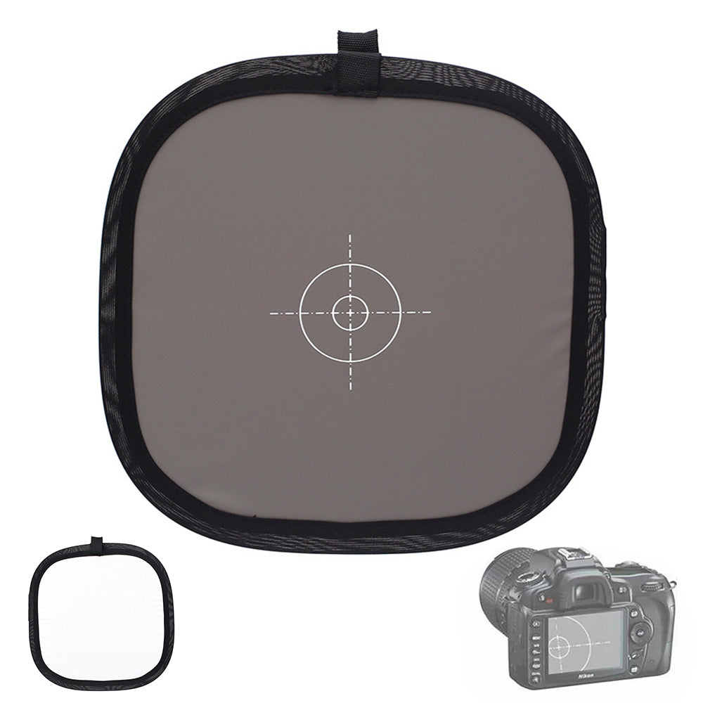 30CM White Balance Card Double Face 18% Gray Card Photography Calibration Tool