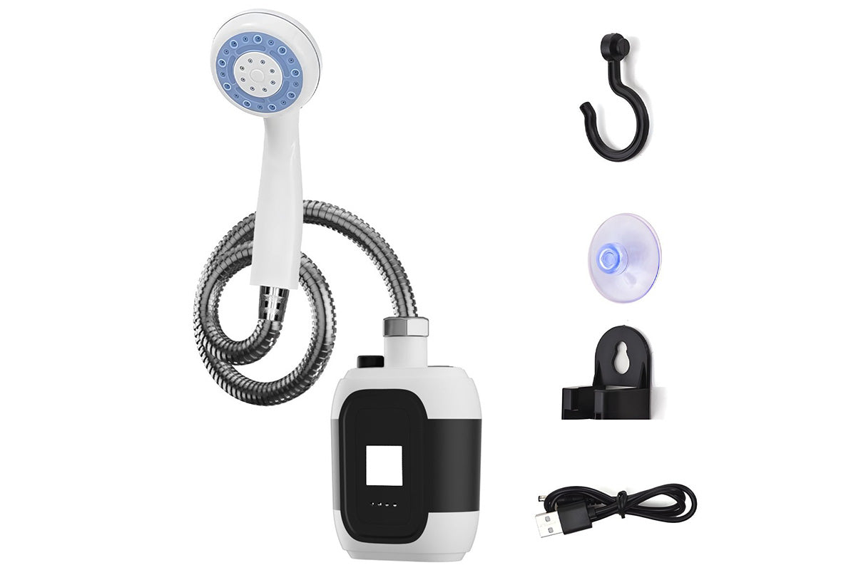 Portable Camping Shower Pump USB Rechargeable Outdoor RV Travel Shower