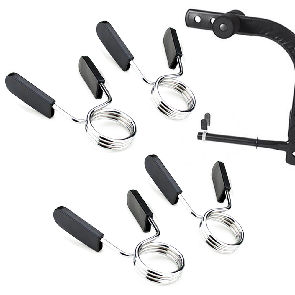 4 Pack 25mm Barbell Spring Clips Gym Weight Lifting Clamps for Dumbbell Bar Lock