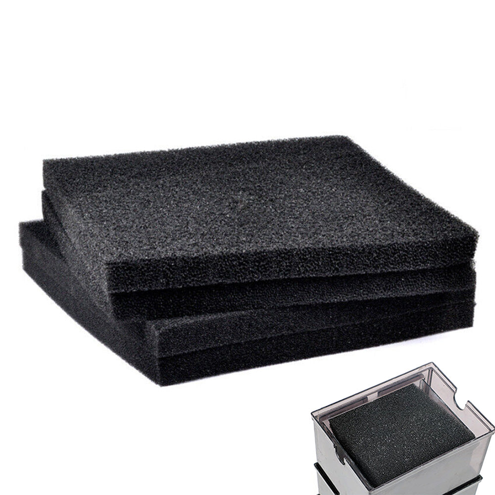 4 Pack 50x50x2cm Extra Large Pores Aquarium Filter Sponge Pads for Fish Tanks