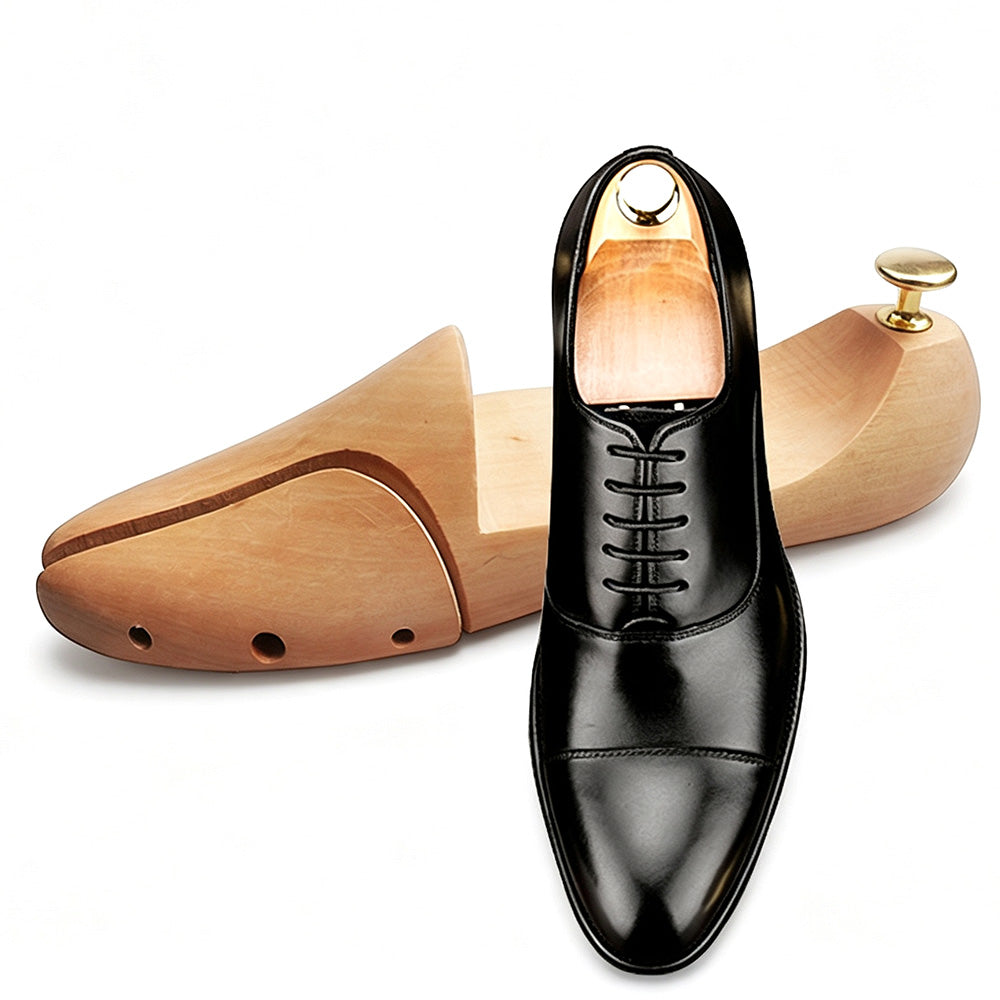 Adjustable Engineered Wood Shoe Tree Stretcher with Crease Resistant Design