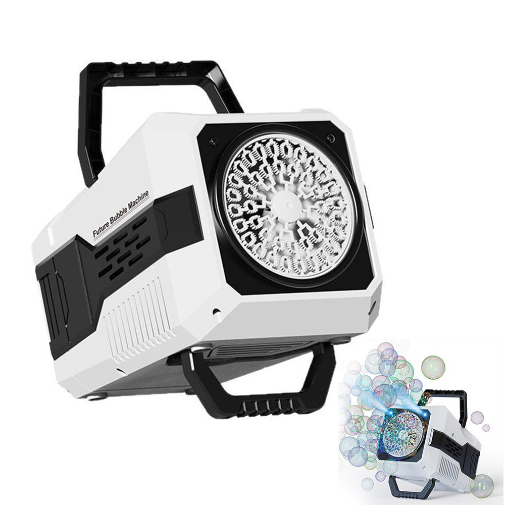 Bubble Machine Automatic Rotation and RGB Lights Bubble Maker for Parties Weddings