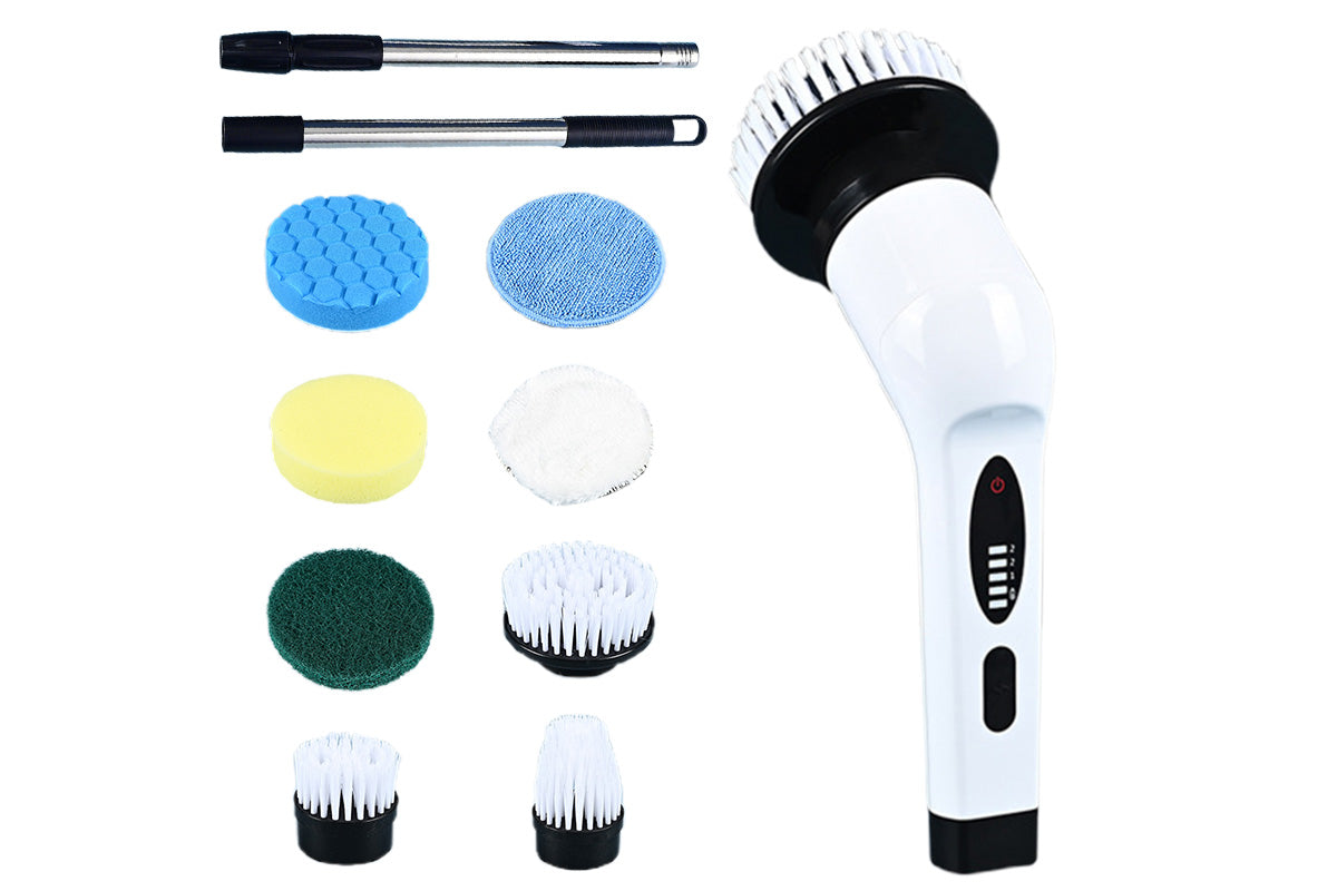 Electric Spin Scrubber Cordless Cleaning Brush Scrubber With 8 Replaceable Brush Heads