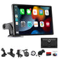 9 Inch CarPlay Screen for Car with 4K Dashcam Front Rear Camera 64GB TF Card