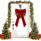 Large Christmas Bow Decoration Velvet Hanging Ornament for Tree Wall Door Holiday Decor
