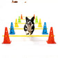 Dog Agility Training Set 10 Cones 5 Poles Adjustable Height Hurdle for Pets