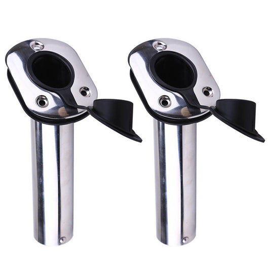 2Pcs Stainless Steel Fishing Rod Holder 30 Degree Flush Mount for Boat
