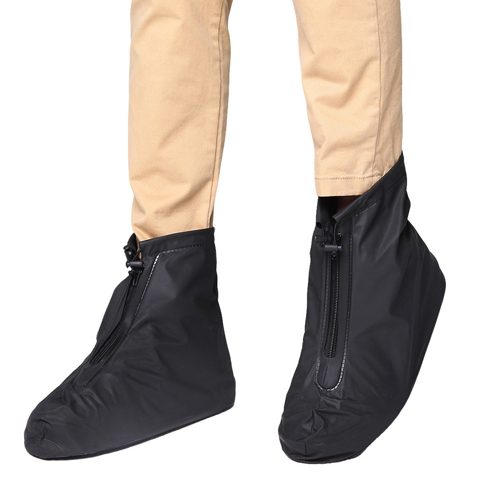 Reusable Non-Slip Water-Resistant Rain Boot Covers with Zipper for Riding Walking