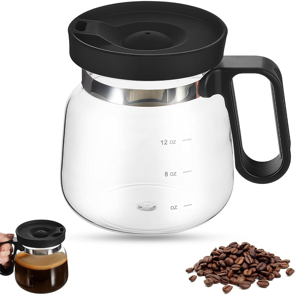 16 Oz Coffee Pot Mug Glass with Lid