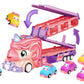 Unicorn Toy Truck Foldable Racetrack with Lights and Sound Birthday Gift for Girls