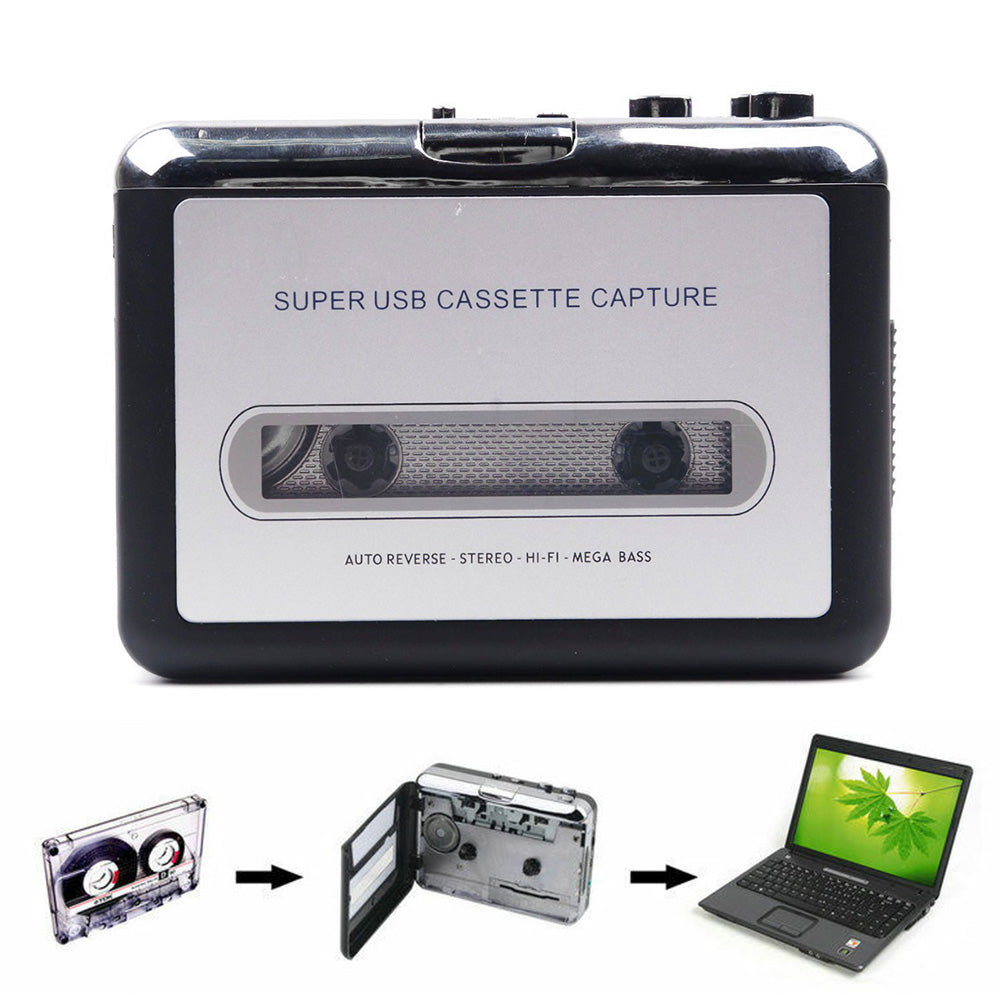 USB Cassette Tape Player Converter for MP3 Recording
