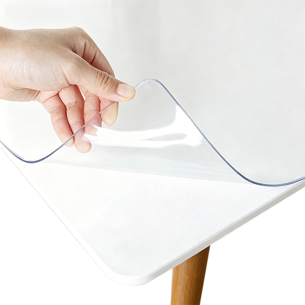 Clear PVC Tablecloth Protector Water-Resistant Oil-Proof Stain-Resistant Wipe Clean