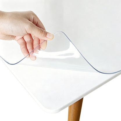 Clear PVC Tablecloth Protector Water-Resistant Oil-Proof Stain-Resistant Wipe Clean