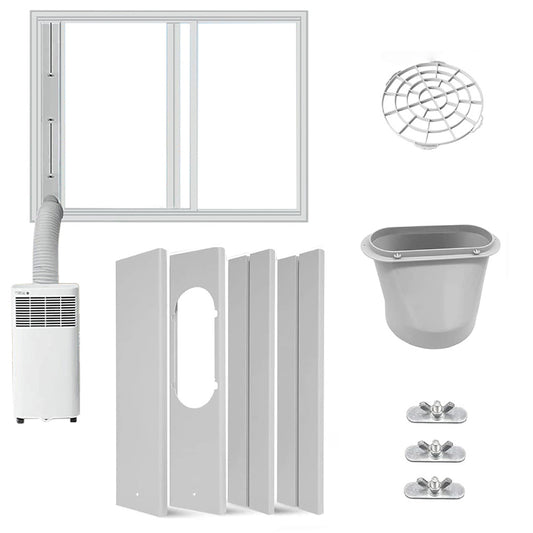 4 Piece Adjustable Portable AC Window Seal Kit with 15cm Connector