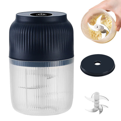 Cordless Electric Garlic Chopper Mini Meat Mincer USB Rechargeable 6 Blades Gadget
