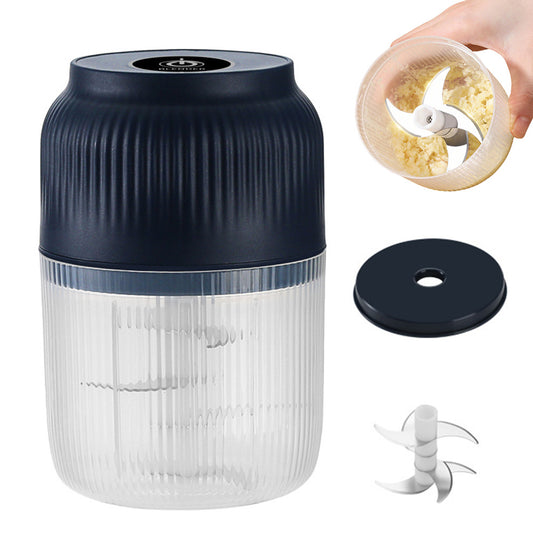 Cordless Electric Garlic Chopper Mini Meat Mincer USB Rechargeable 6 Blades Gadget