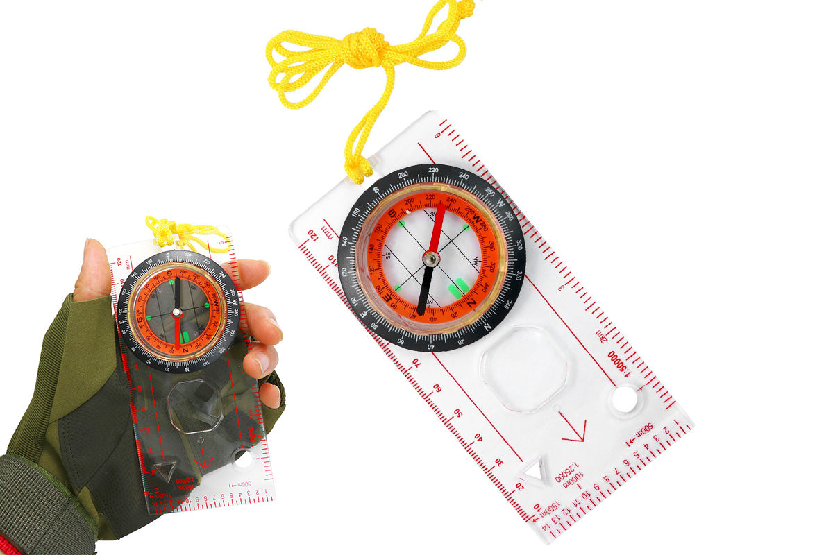Professional Map Scale Compass Multifunctional Map Ruler Outdoor Navigation