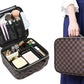 Checkered Makeup Bag Travel Cosmetic Bags Adjustable Partition Toiletry Organizer