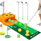 Toy Golf Set with Tiger Automatic Ball Returner Golf Clubs Putter Mat for Indoor Outdoor Play
