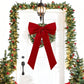 Large Christmas Bow Decoration Velvet Hanging Ornament for Tree Wall Door Holiday Decor