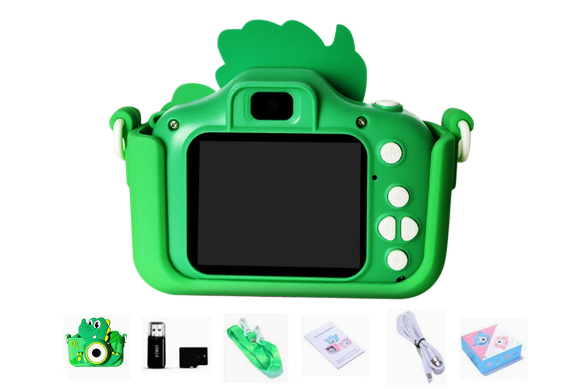 Dinosaur Digital Camera with Dual Lens HD Video and 32GB Memory Card