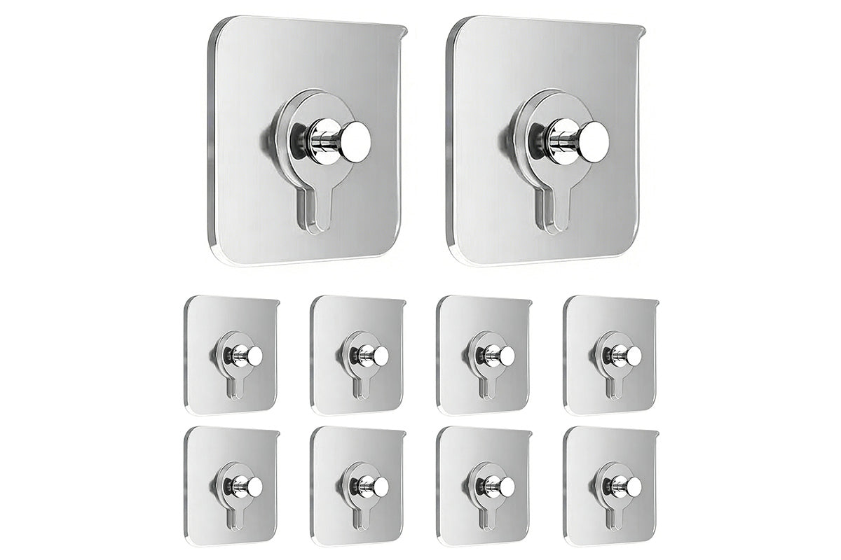 10 Pcs Invisible Picture Hooks No-Drill Self-Adhesive Wall Hangers for Frames