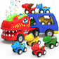 Dinosaur Toys Dinosaur Trucks for 4 Years with 4 Small Pull Back Dino Cars