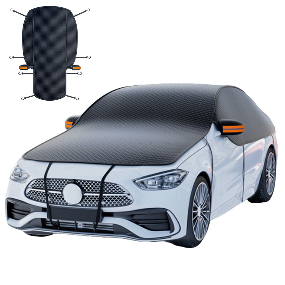 Oxford Fabric Car Windshield Cover Snow Ice Protector with Reflective Strips for Winter