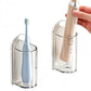 2Pcs Clear Wall-Mounted No-Drill Electric Toothbrush Holders