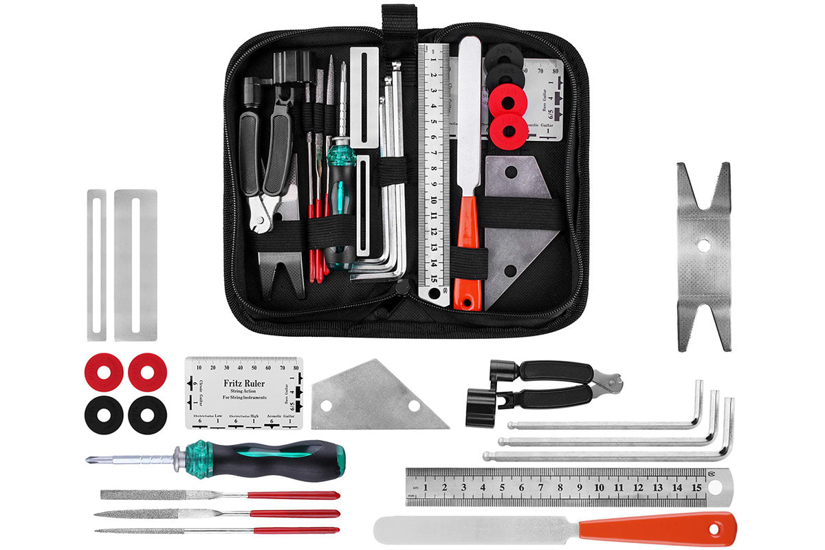 20PCS Luthier Guitar Care Kit Repair Maintenance Tool Set for Guitar Players