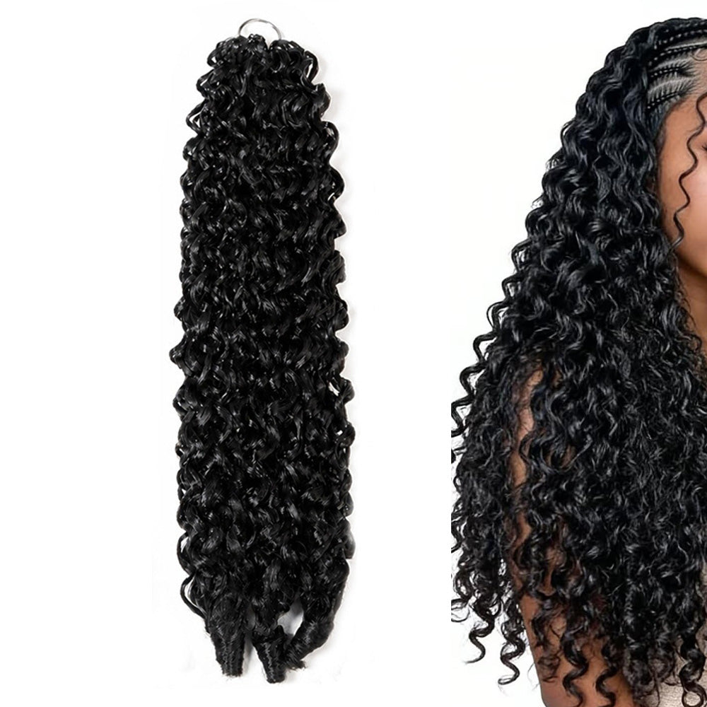 Deep Wave Synthetic Feather Hair Extensions for Braids-Style 1
