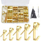 136 PCS Picture Hanging Kit for Artwork Mirror Metal Picture Hooks for Drywall Wooden Wall
