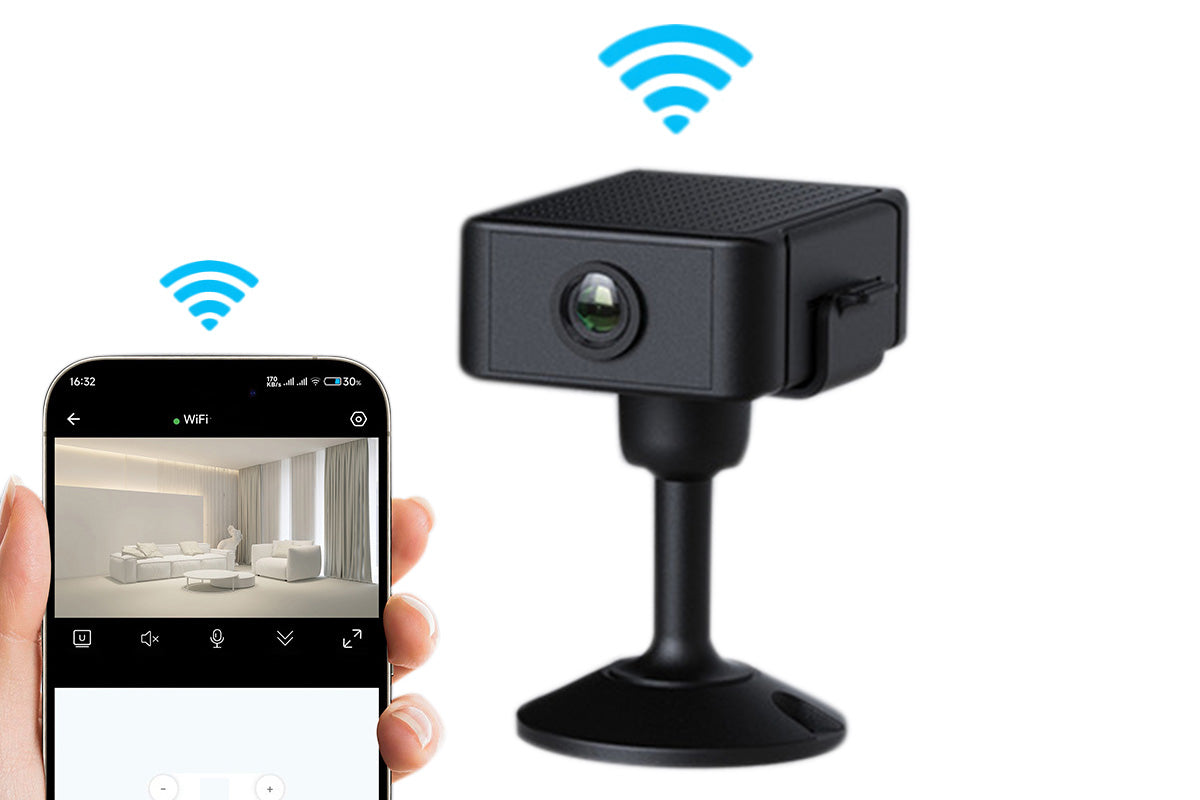 Mini Security Camera with Rotating Lens Motion Detection Auto Night Vision